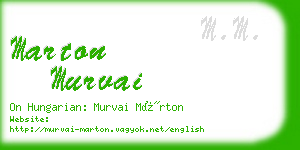 marton murvai business card